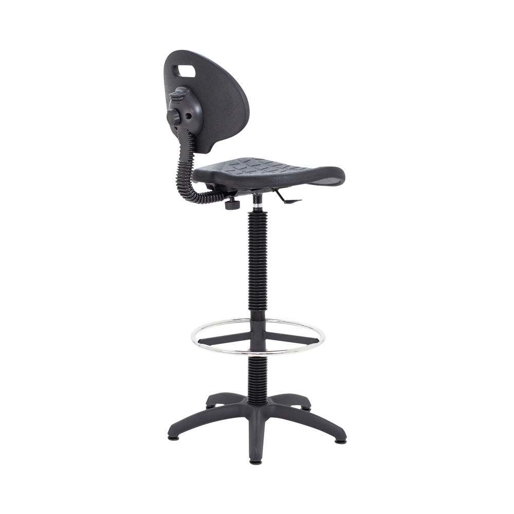 Jemini Black Polyurethane Draughtsman Chair