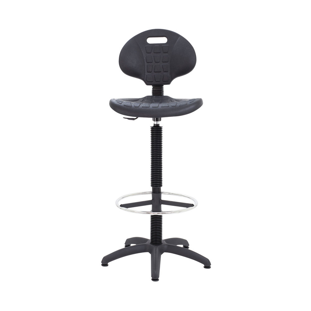 Jemini Black Polyurethane Draughtsman Chair