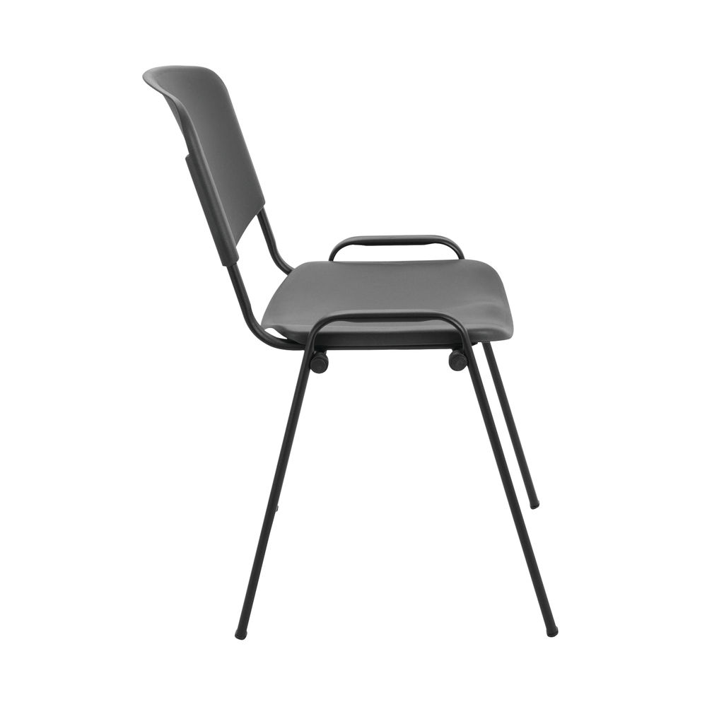 Jemini Charcoal Polypropylene Multipurpose Stacking Chair