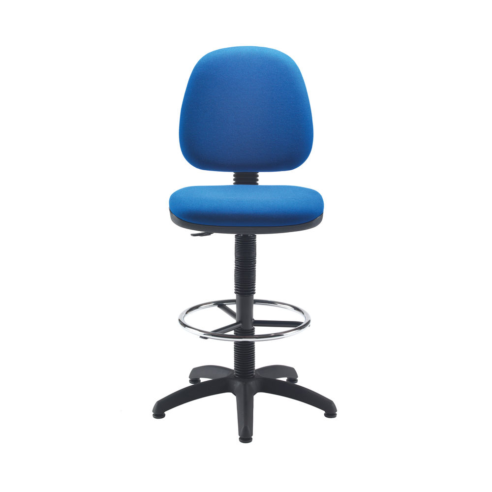 Jemini Blue Medium Back Draughtsman Chair