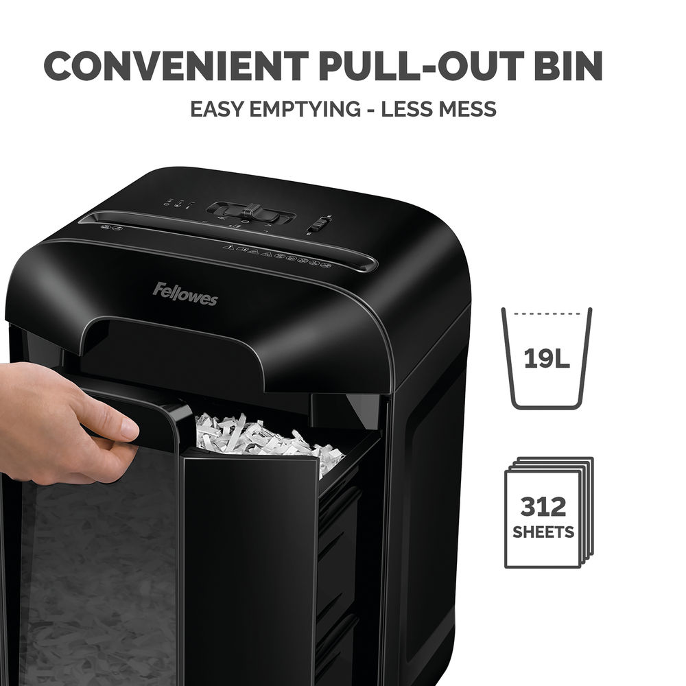 Fellowes Powershred LX85 Cross-Cut Shredder Black