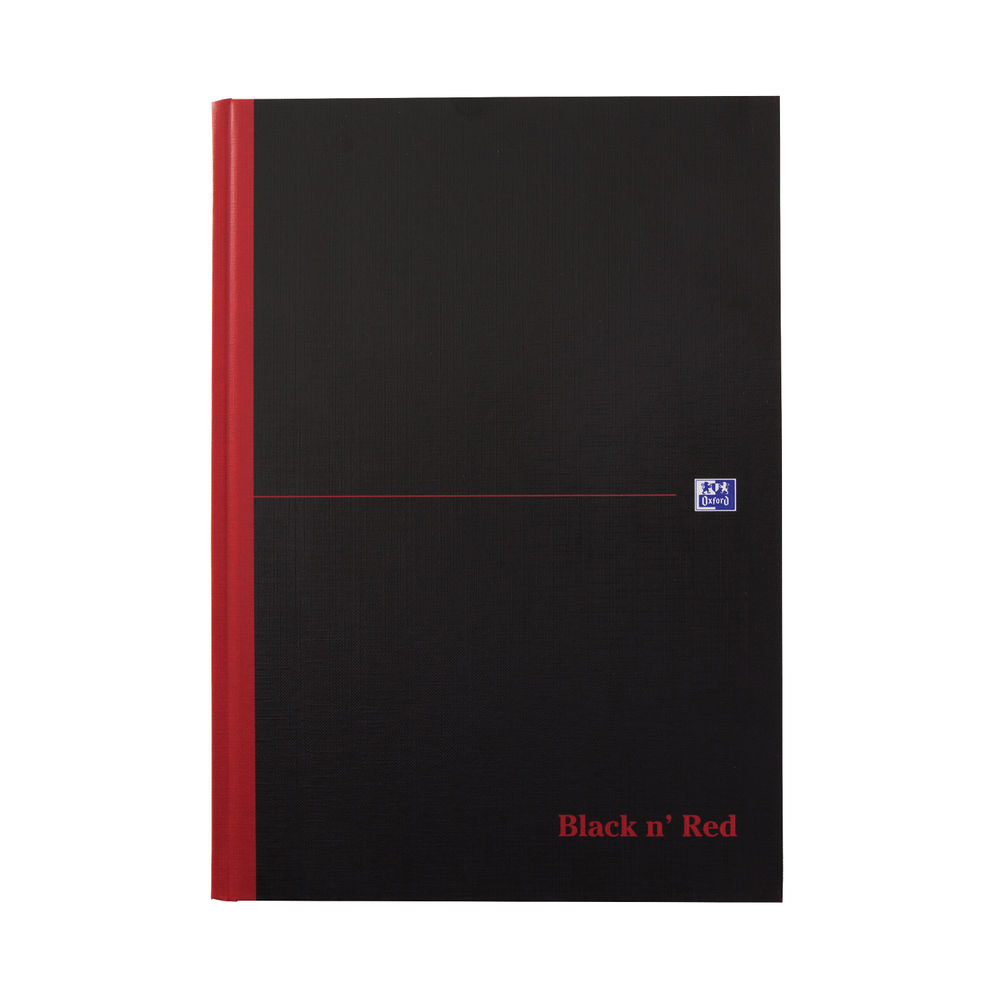 Black n' Red Casebound Ruled Hardback Notebook A4 (Pack of 5) 100080446