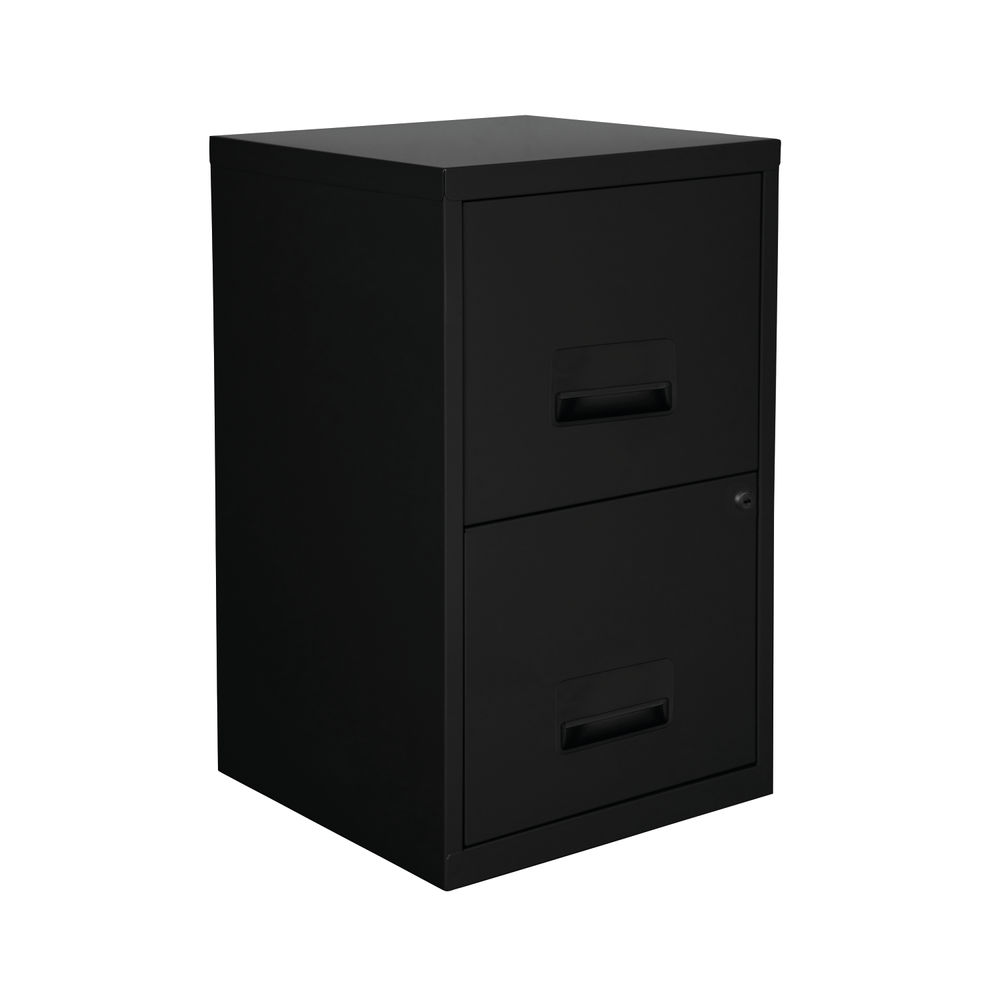 Pierre Henry Black H660mm A4 2 Drawer Maxi Filing Cabinet