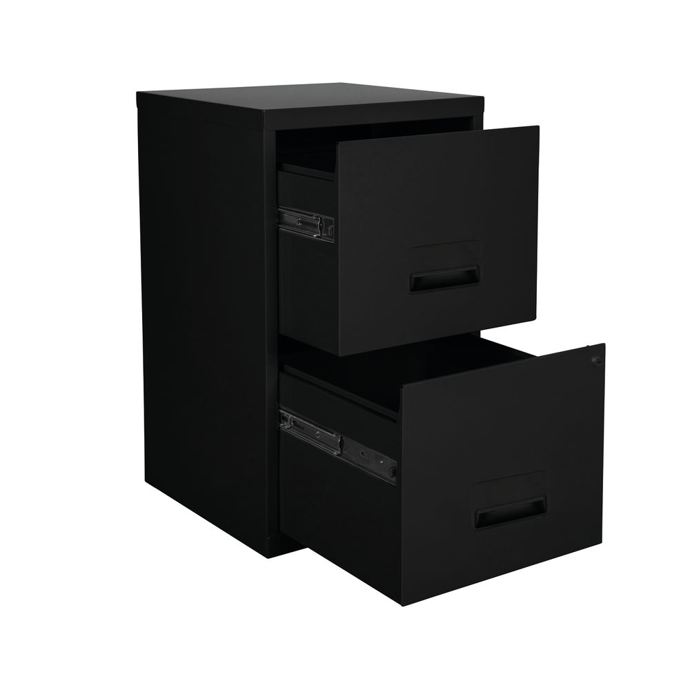 Pierre Henry Black H660mm A4 2 Drawer Maxi Filing Cabinet