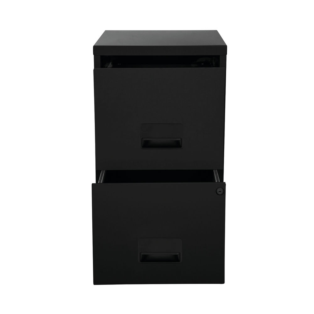 Pierre Henry Black H660mm A4 2 Drawer Maxi Filing Cabinet