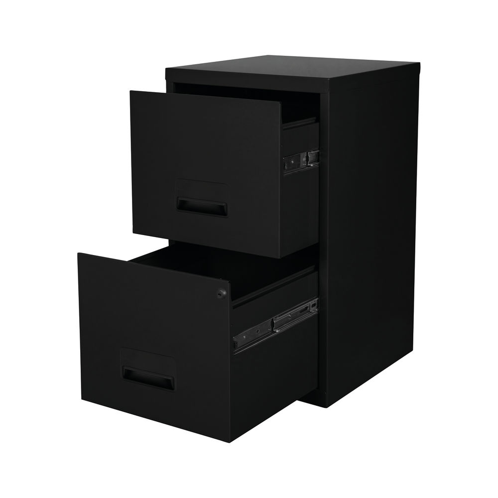 Pierre Henry Black H660mm A4 2 Drawer Maxi Filing Cabinet