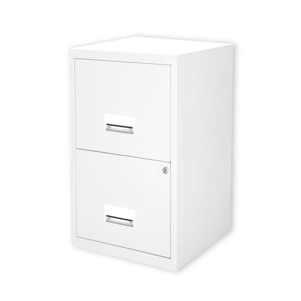 Pierre Henry White H660mm A4 2 Drawer Maxi Filing Cabinet