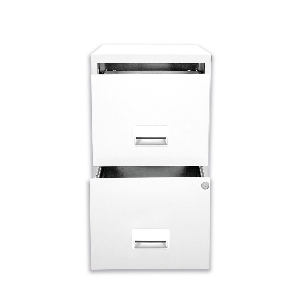 Pierre Henry White H660mm A4 2 Drawer Maxi Filing Cabinet