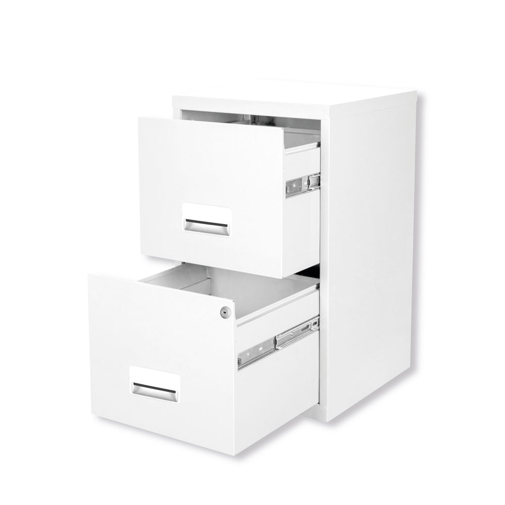 Pierre Henry White H660mm A4 2 Drawer Maxi Filing Cabinet