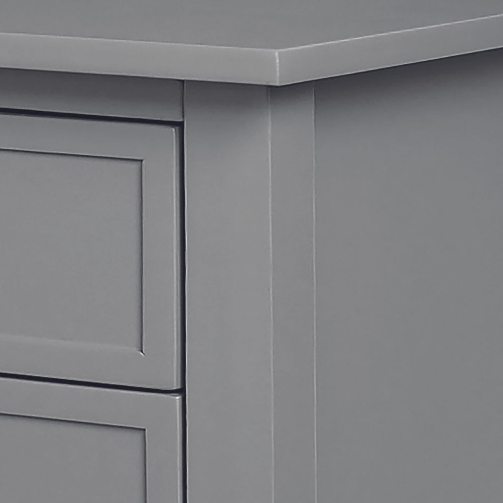 Franklin Accent Table with 2 Drawers Grey