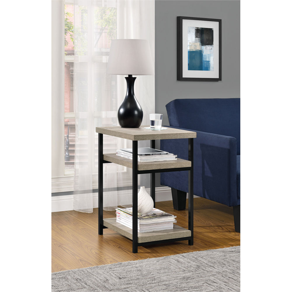 Elmwood End Table Distressed Grey Oak