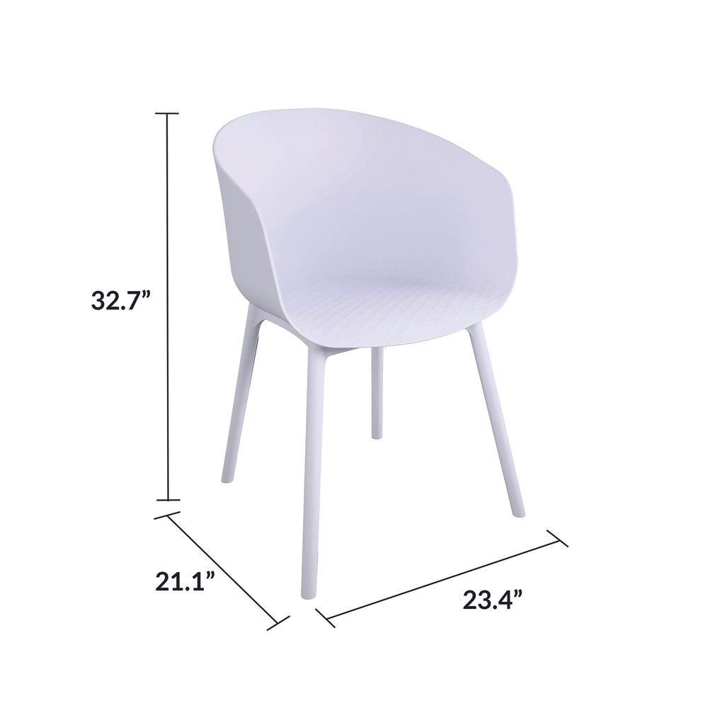 NG York XL Dining Chairs White (Pack of 2)