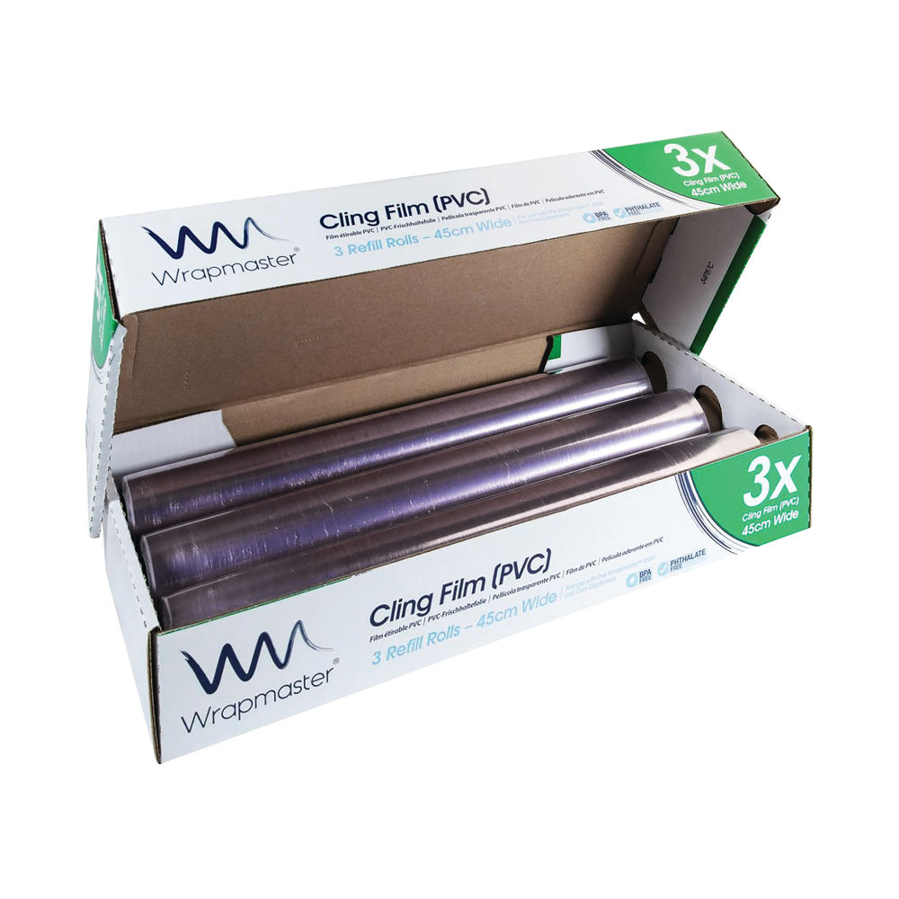 Wrapmaster 4500 450mm x 300m Cling Film Refills (Pack of 3)