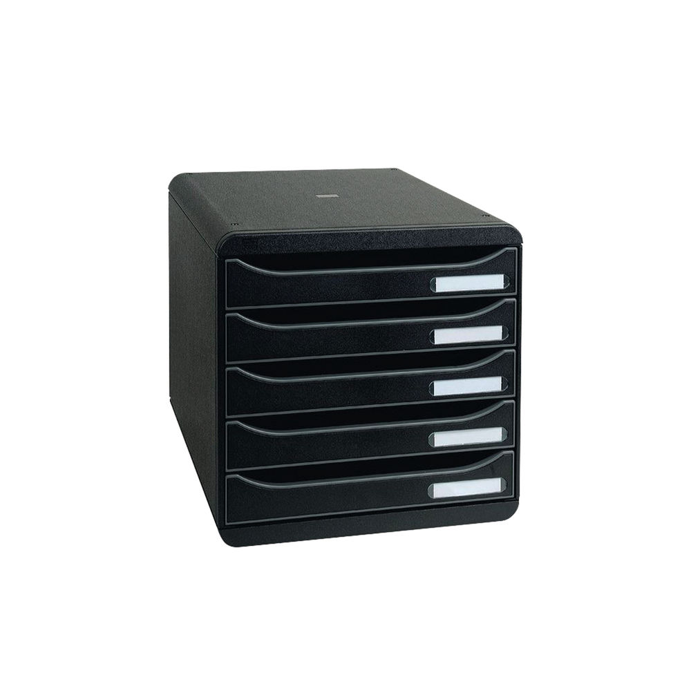 Exacompta Big Box + 5 Drawer Black 309714D