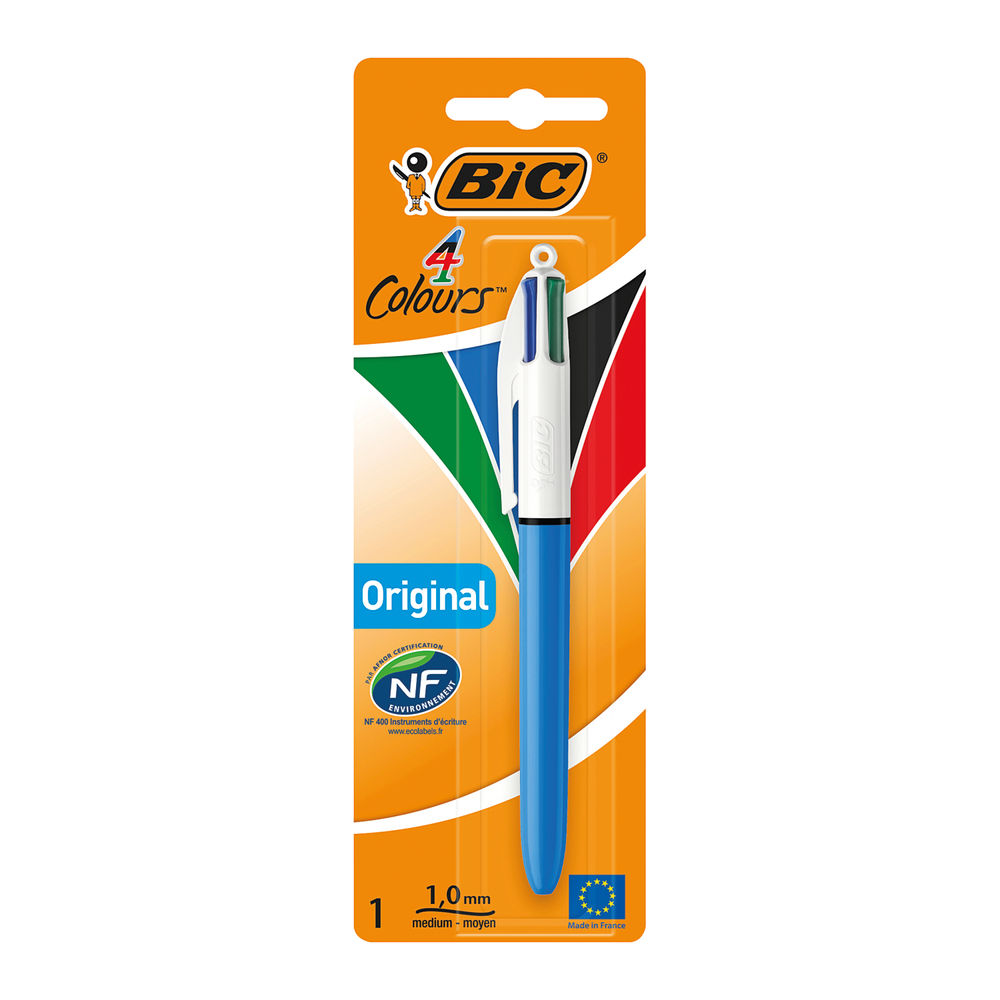 Bic 4 Colour Retractable Ballpoint Pen Blister (Pack of 10) 8032232