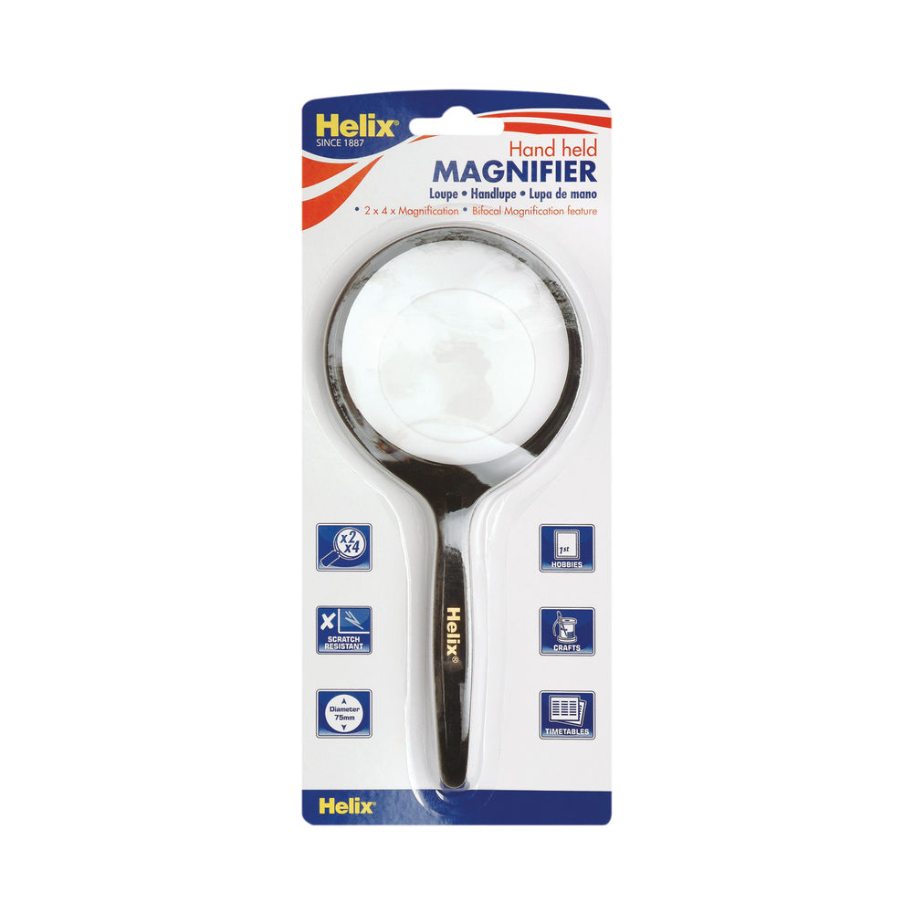 Helix Bifocal Magnifying Glass Hand Held 75mm MN1020