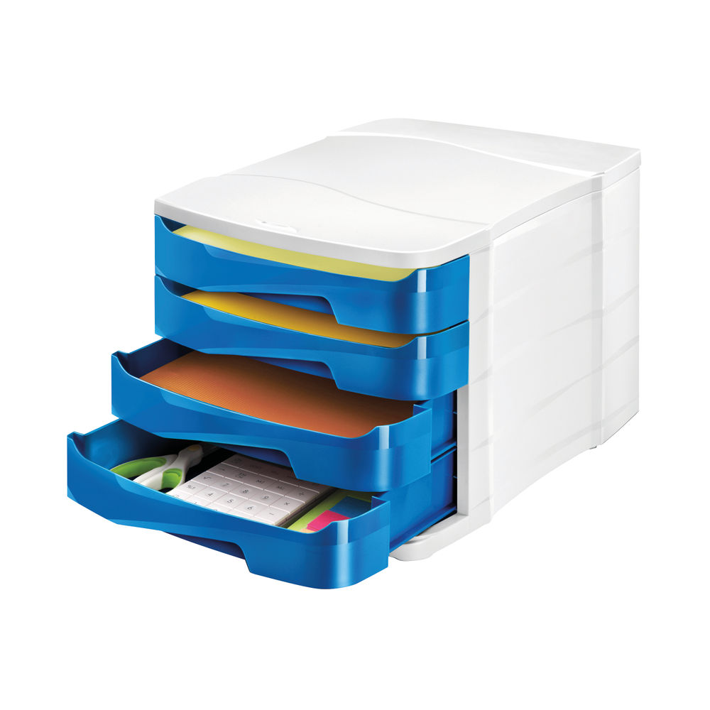 CEP Pro Blue Gloss 4 Drawer Set | 394BI G BLUE