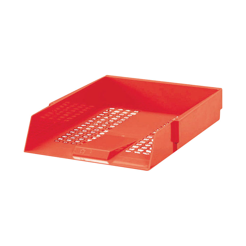 Red A4 Contract Letter Tray (Plastic Construction and Mesh Design) WX10055A