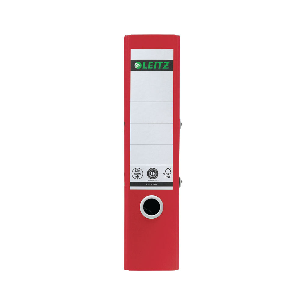 Leitz Recycle A4 Red 80mm Lever Arch File (Pack of 10)