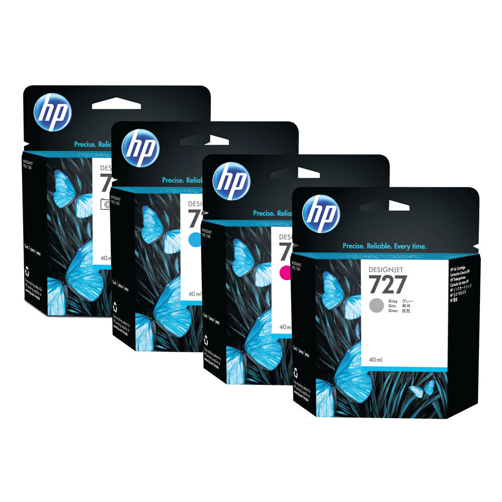 HP 727 Matte Black Ink Cartridge 300ml | C1Q12A