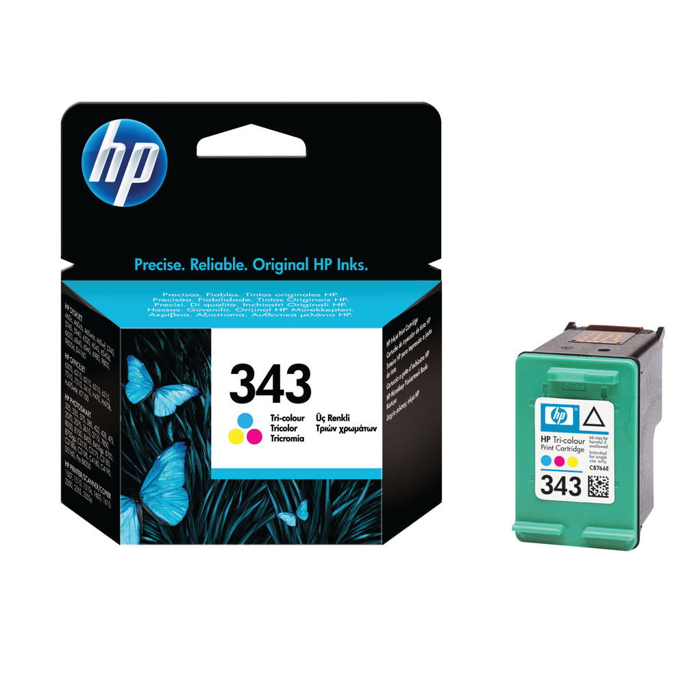 HP 343 Tri Colour Inkjet Cartridge | C8766EE