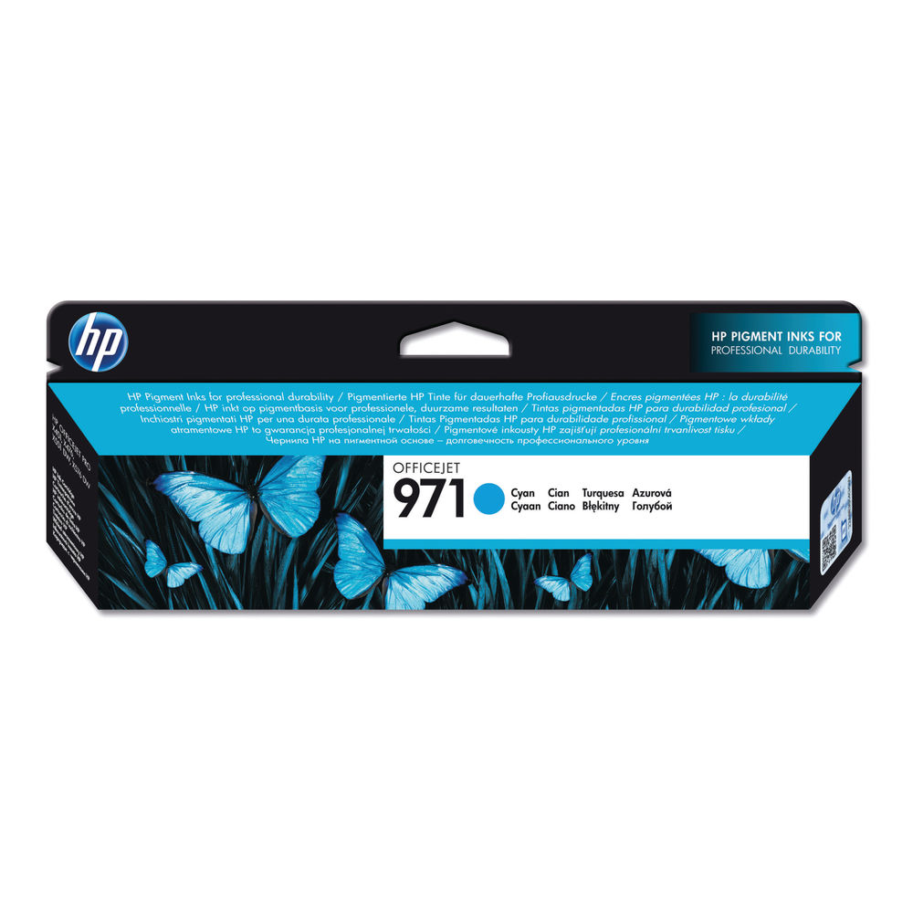 HP 971 Cyan Ink Cartridge - CN622AE