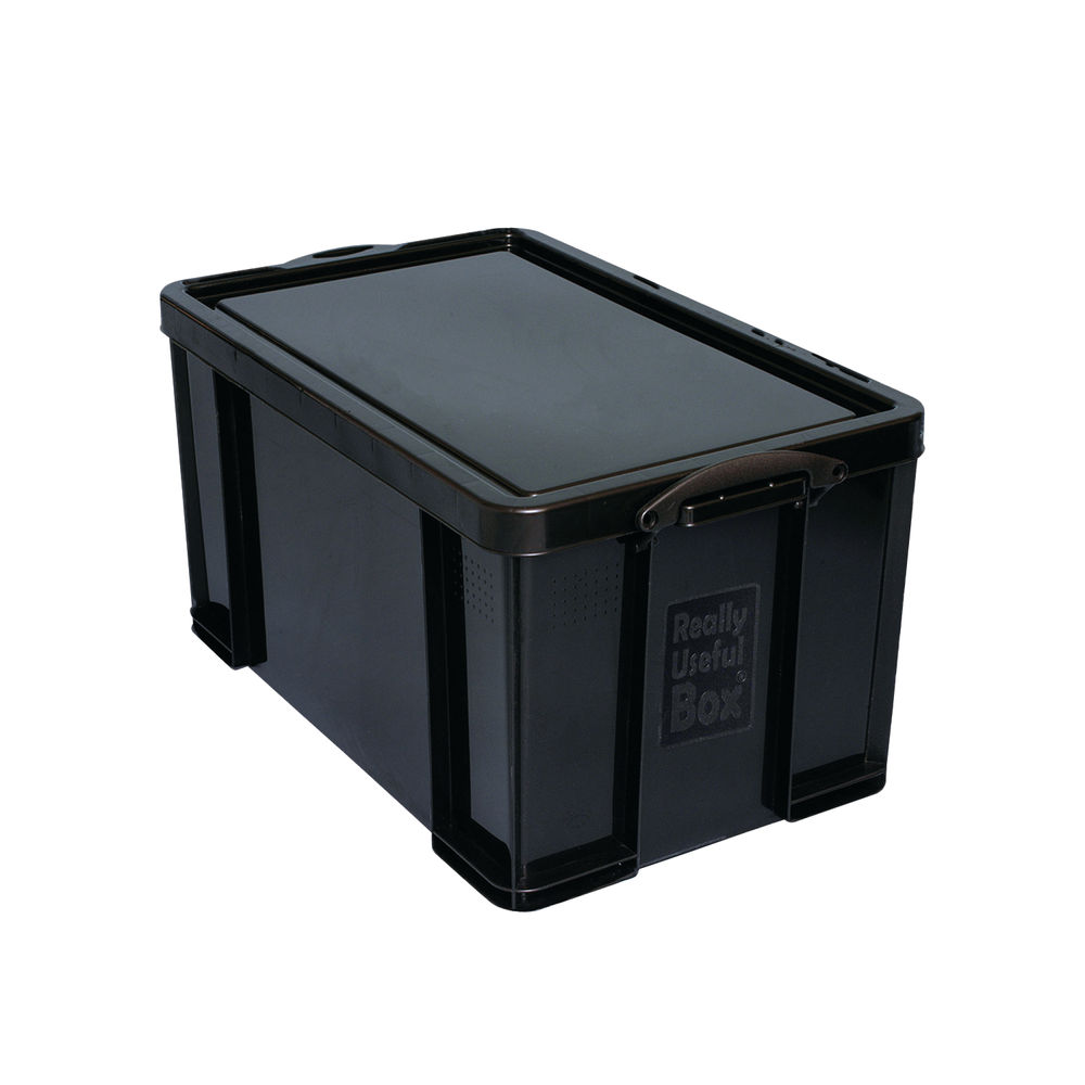 Really Useful 84L Black Recycled Storage Box