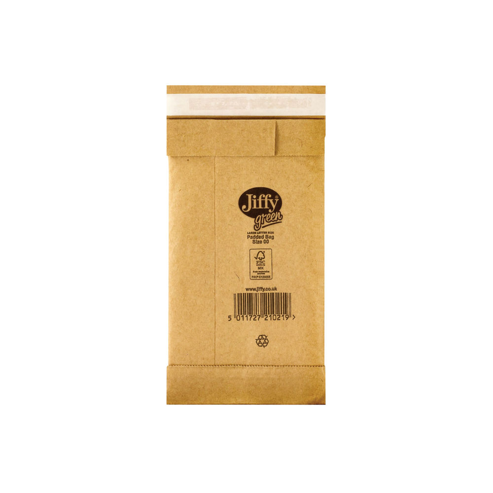 Jiffy Size 00, Gold Padded Bags - Pack of 200 - JPB-00