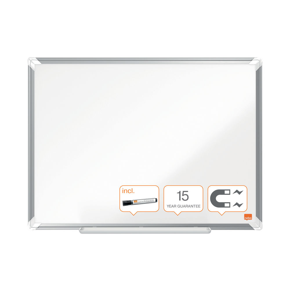 Nobo Premium Plus Steel Magnetic Whiteboard 900 x 600mm1915155