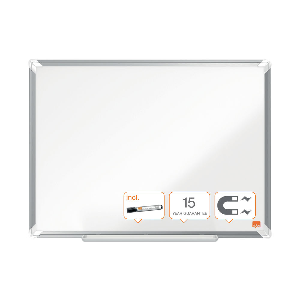 Nobo Premium Plus Steel Magnetic Whiteboard 1800 x 1200mm 1915161