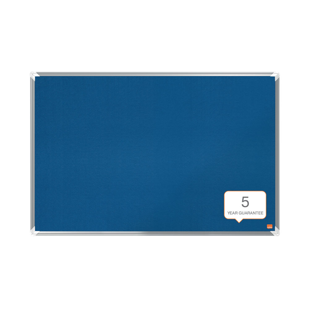 Nobo Premium Plus 2400 x 1200mm Blue Notice Board