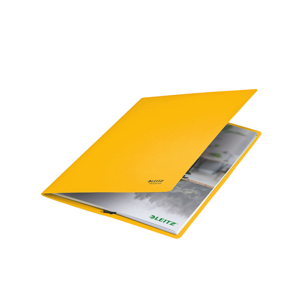 Leitz Recycle A4 Yellow Card Folder (Pack of 10) 39080015