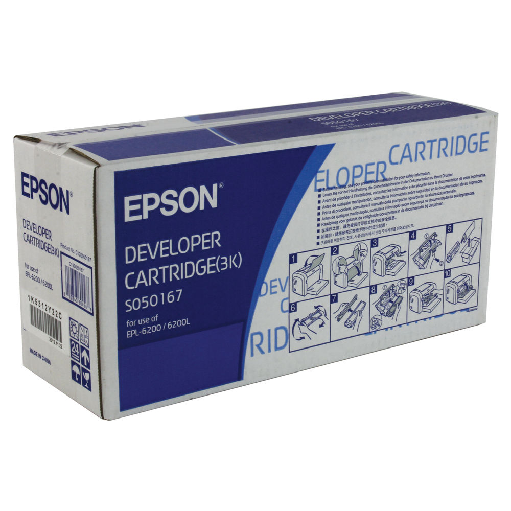 Epson EPL-6200L Black Toner/Developer Cartridge C13S050167