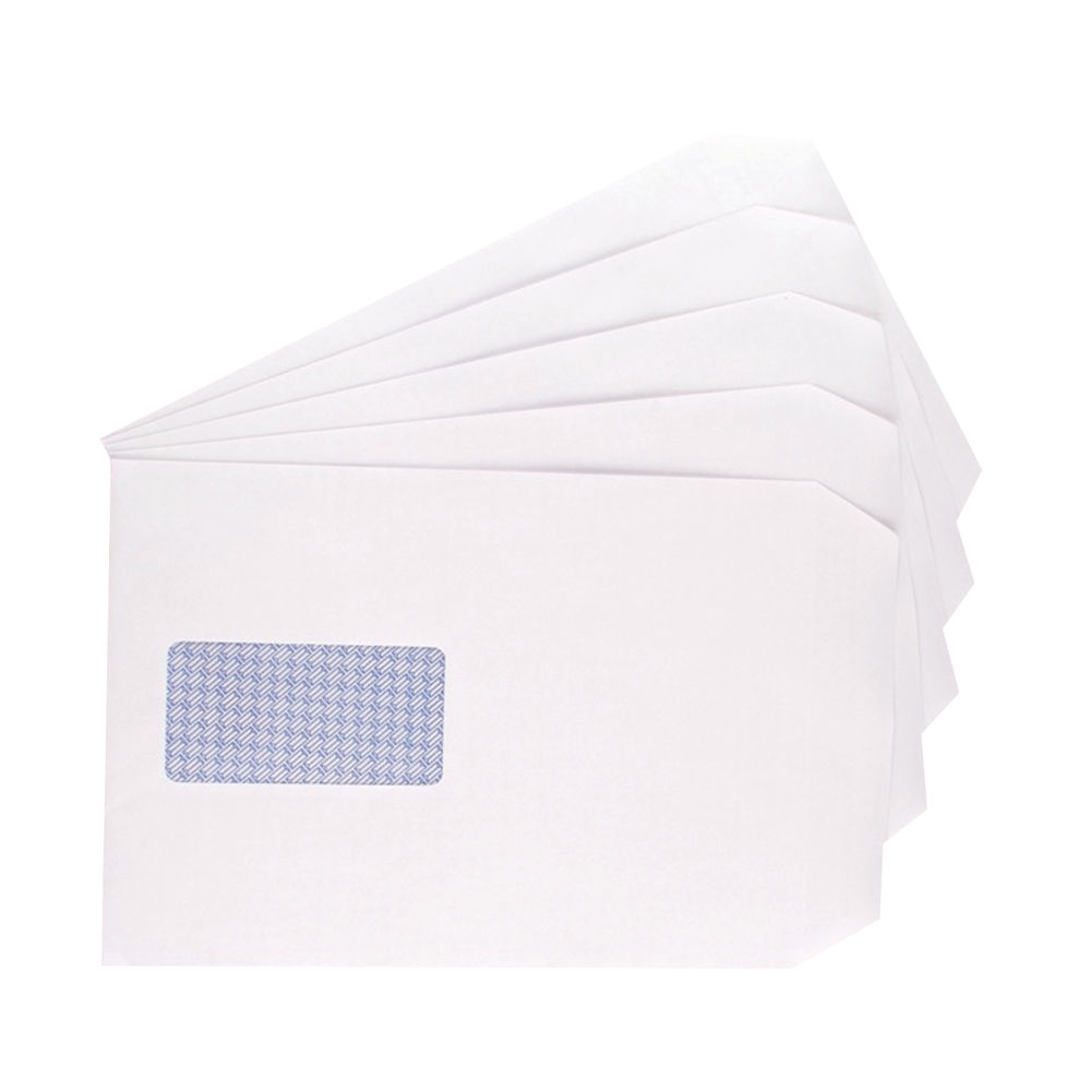 Q-Connect C5 Envelopes Window Pocket Self Seal 90gsm White (Pack of 500) 9000020