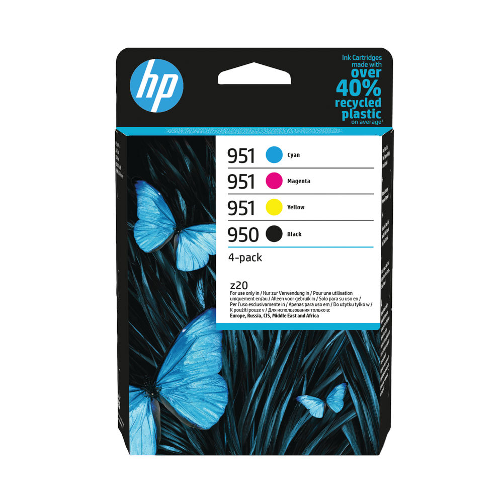 HP 950 Black/ HP 951 CMY nk Cartridge (Pack of 4) -6ZC65AE