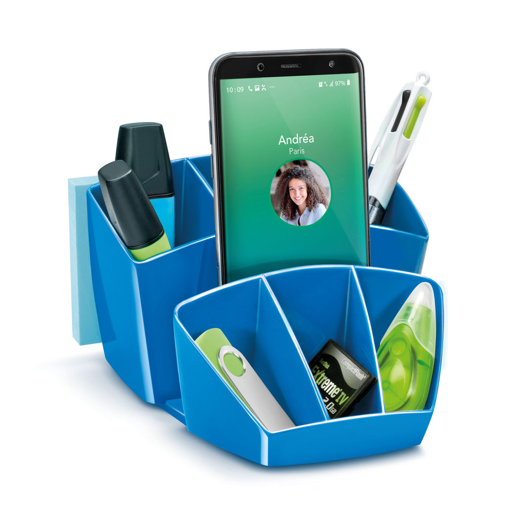 CEP Pro Blue Gloss Desk Tidy