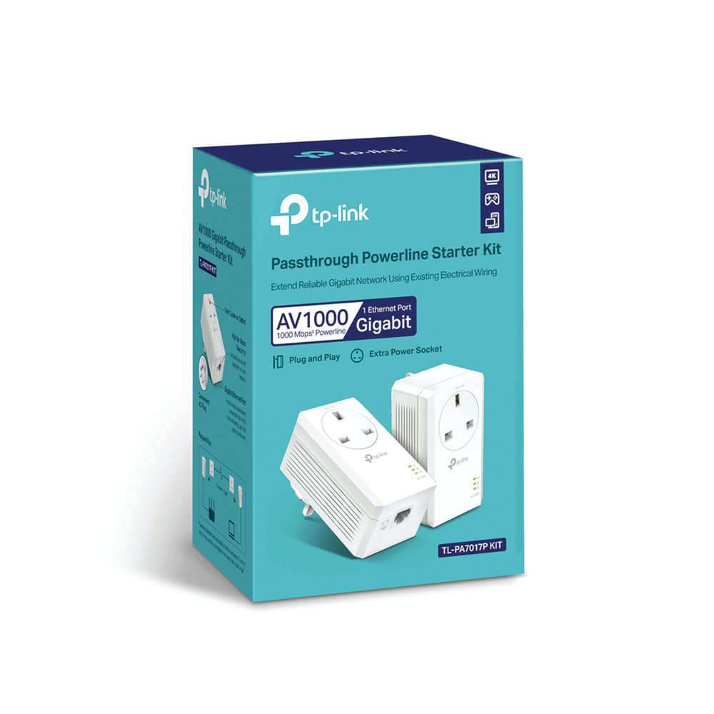 TP-Link AV1000 Gigabit Passthrough Powerline Starter Kit