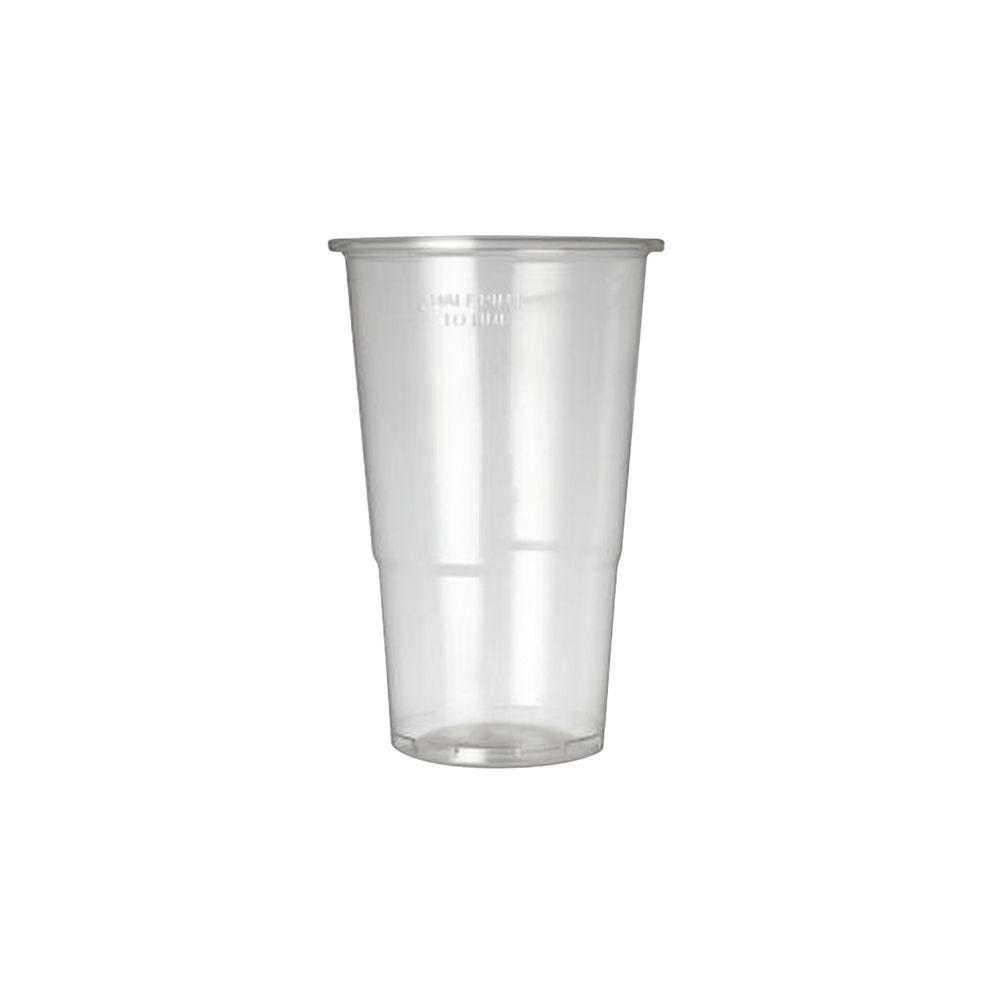 Plastic Half Pint Glass Clear (Pack of 50) 0510033