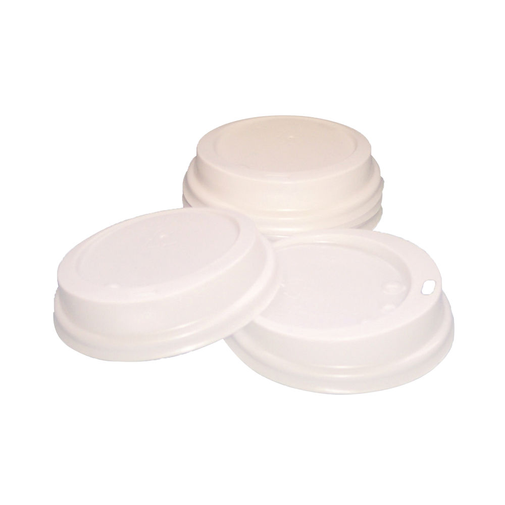 Caterpack 25cl White Cup Sip Lids, Pack of 100 | MXPWL80