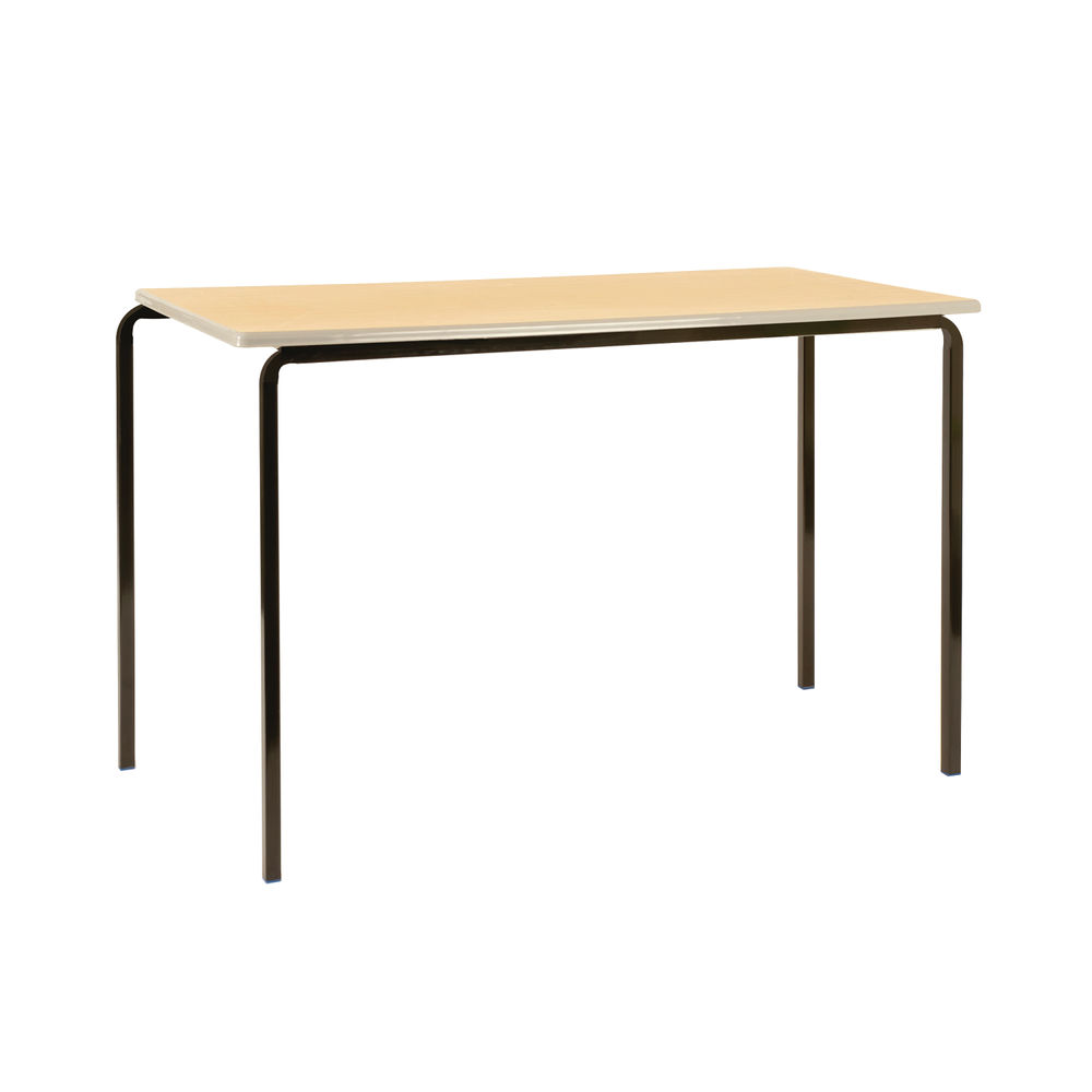 Jemini Polyurethane Edged Class Table 1200x600x760mm Beech/Silver (Pack of 4) KF74573