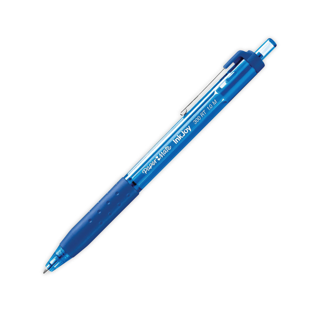 Paper Mate Blue InkJoy 300 Retractable Ballpoint Pens (Pack of 12)