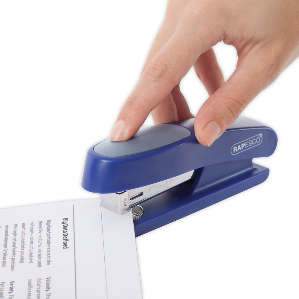 Rapesco Blue Sting Ray Half Strip Stapler