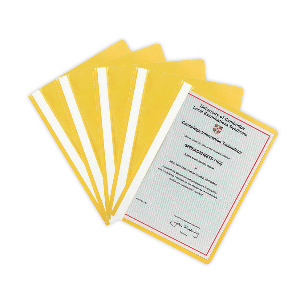 Q-Connect A4 Yellow Project Folder (Pack of 25)