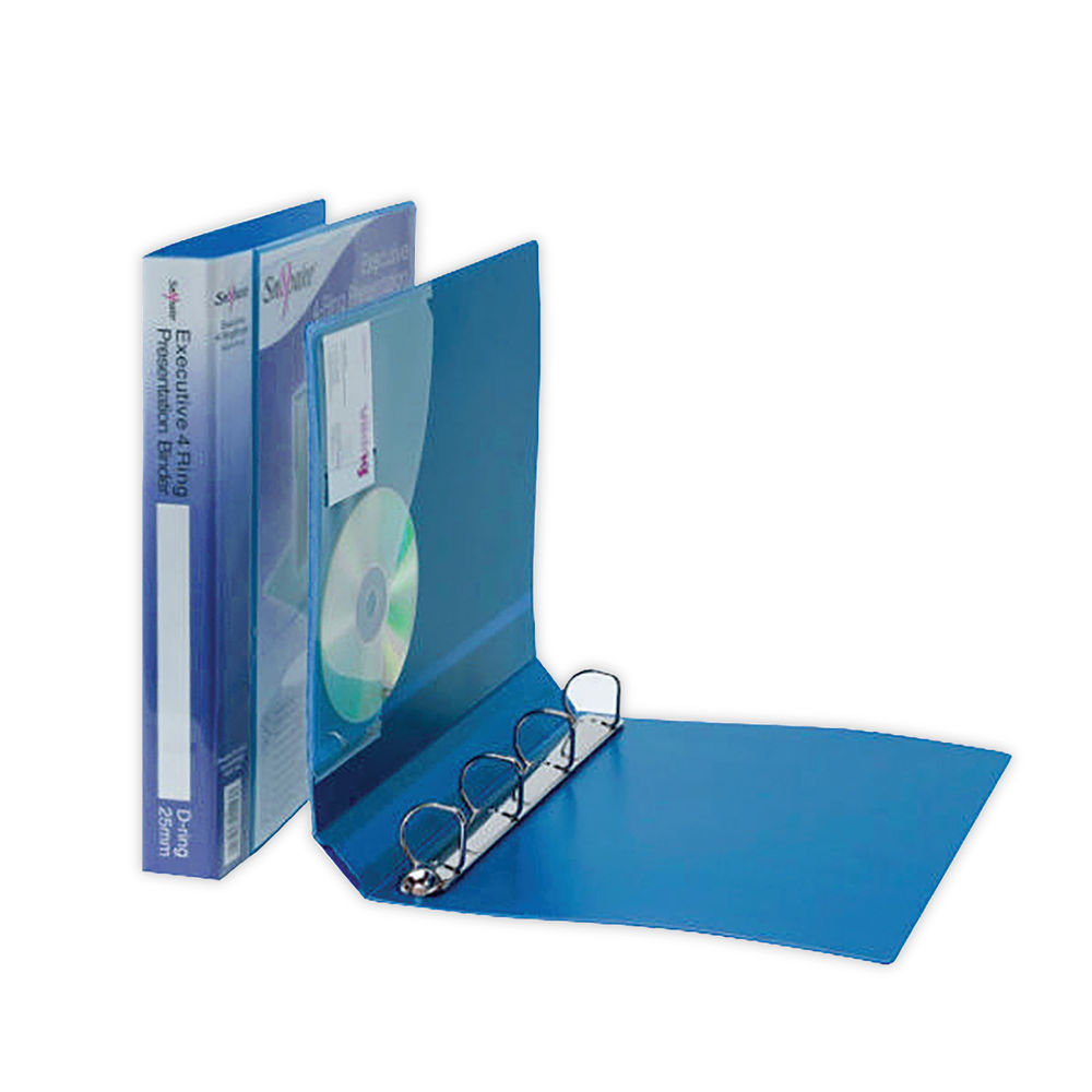 Snopake Executive Presentation 4D-Ring Binder A4 Electra Blue