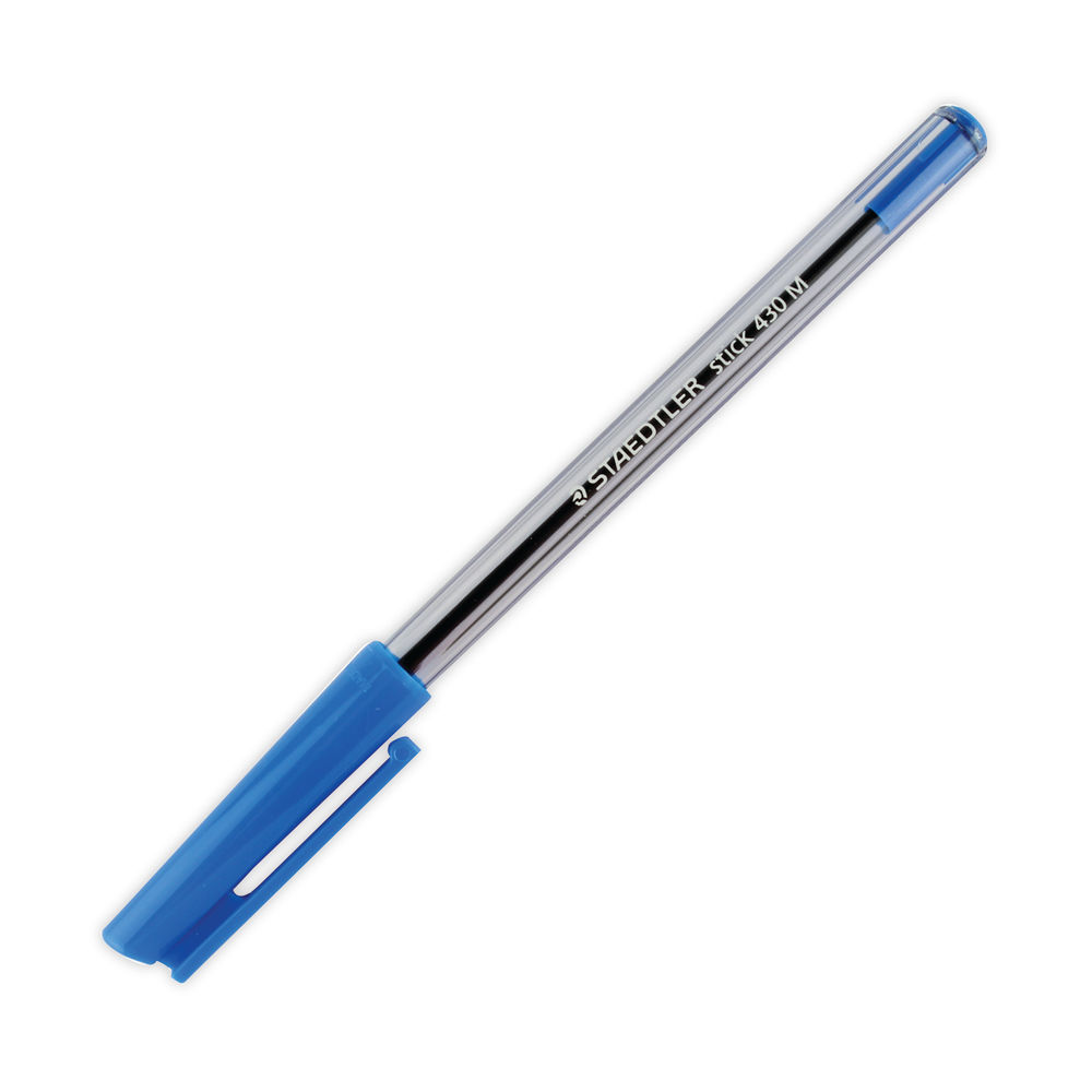 Staedtler Stick 430 Ballpoint Pen Medium Blue (Pack of 10)