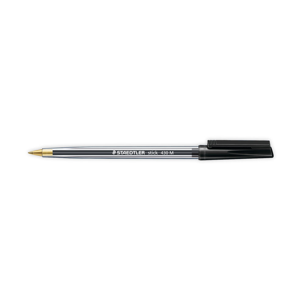 Staedtler Stick 430 Ballpoint Pen Medium Black (Pack of 10)