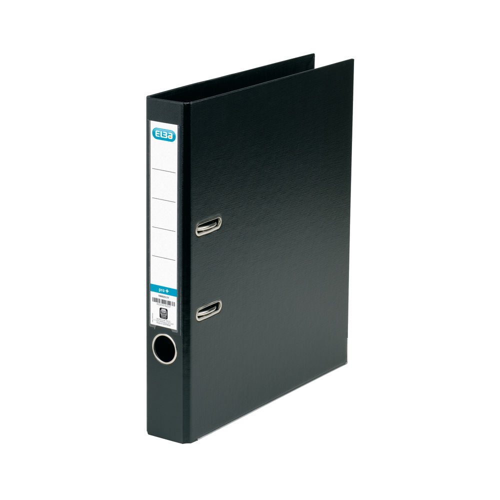 Elba A4 Black Plastic Lever Arch File | 1451-10