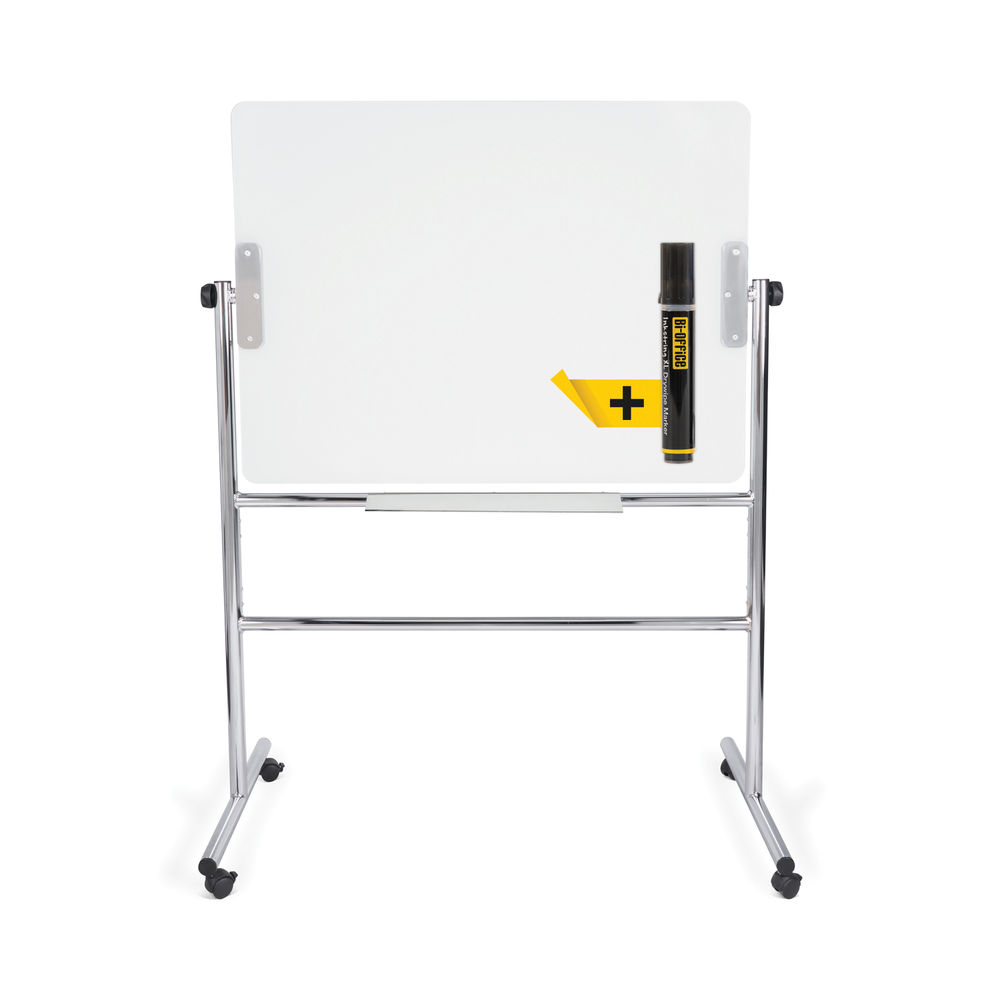 Bi-Office Glass Mobile Board Double-Sided Magnetic 1200x900mm GQR0350GR