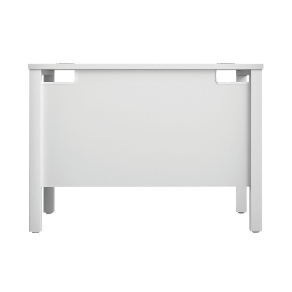 Jemini 1000x600mm White/White Goal Post Rectangular Desk