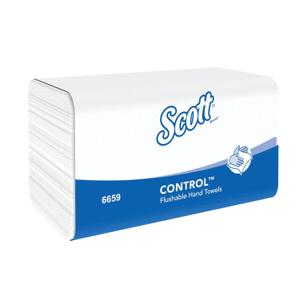 Scott Control White Flushable Hand Towels (Pack of 15)